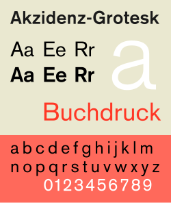 Schriftbeispiel für Akzidenz-Grotesk